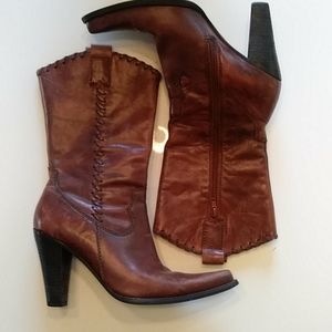 VTG Steve Madden leather western boots 10